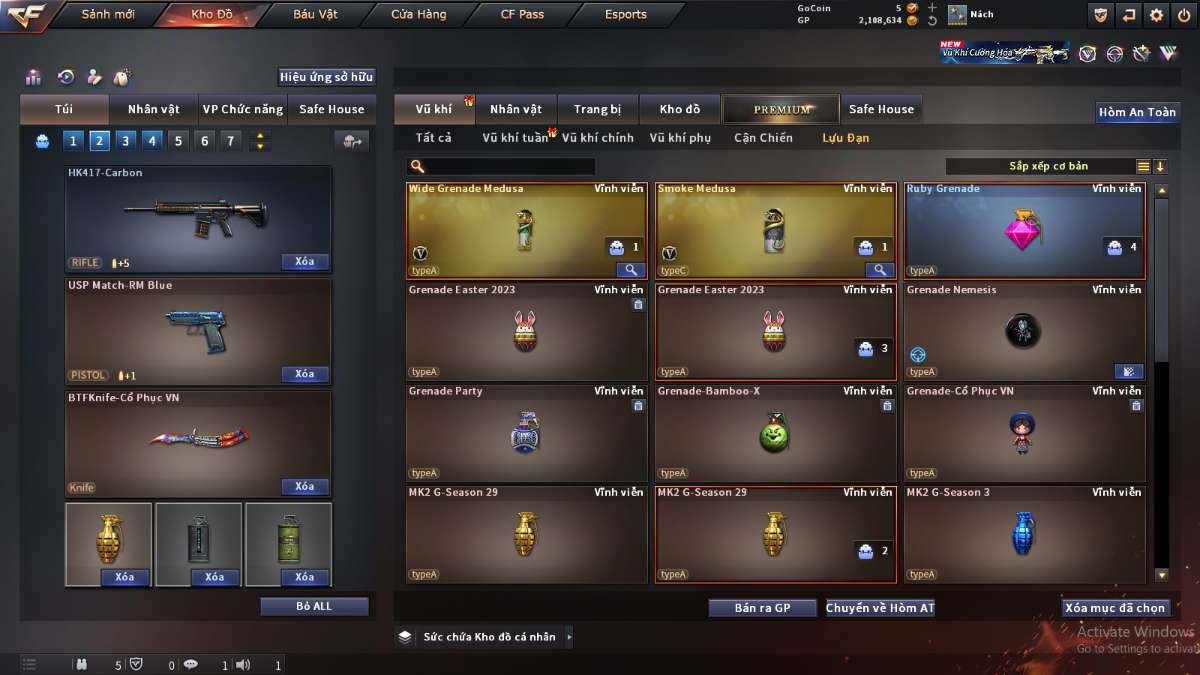 shop acc cf uy tin gia re